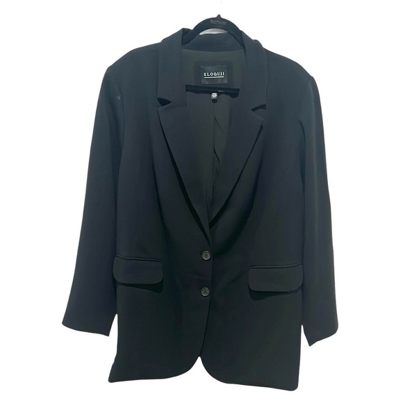Eloquii women’s black two button blazer size 22 NWT - Picture 1 of 9